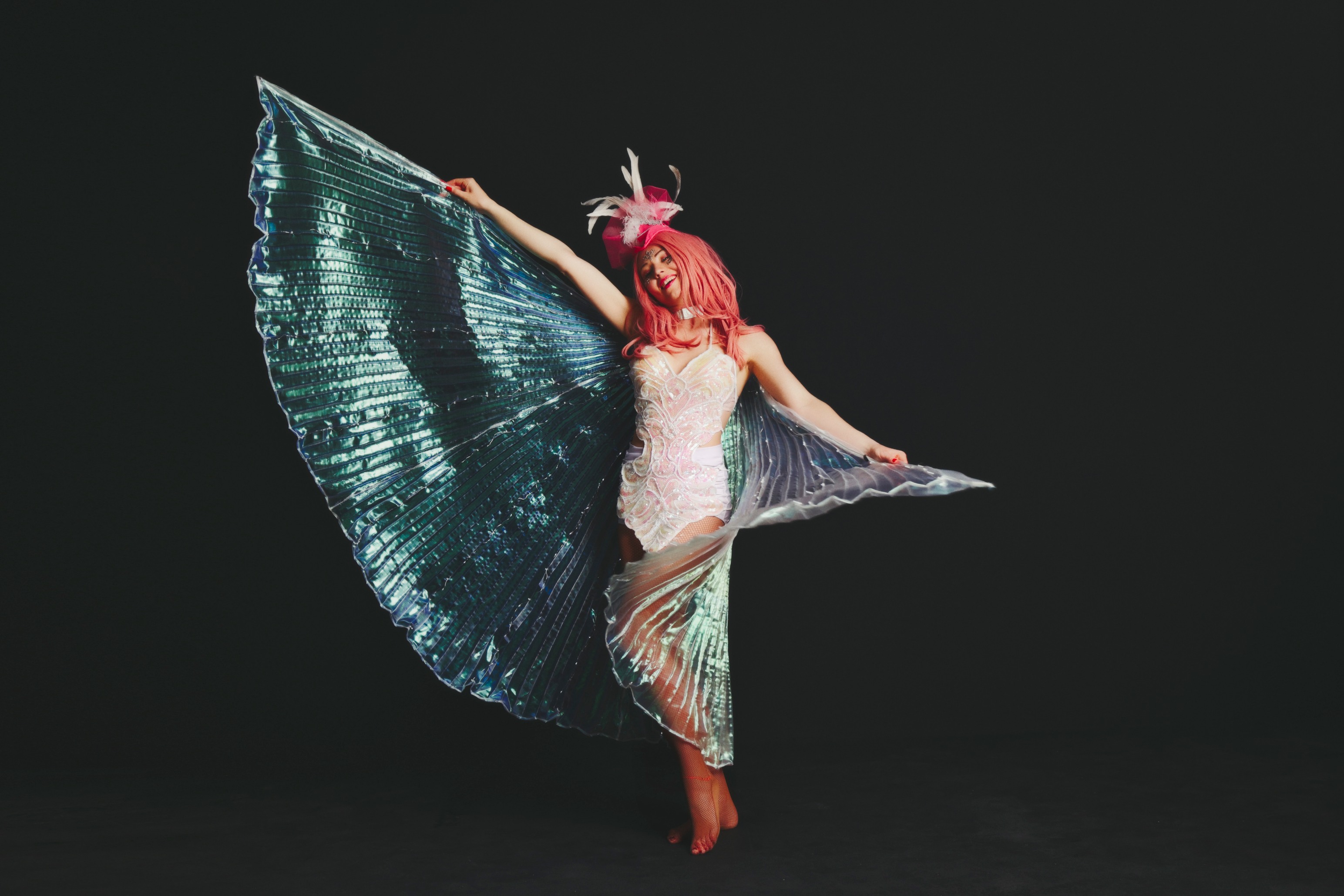 Tänzerin Jenny Rush Dance mit LED Hula Hoop Show